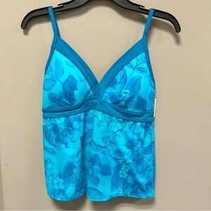Urban Sea Sz S Turquoise Floral Tankini Top NWT